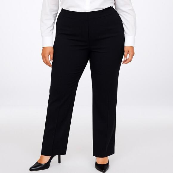 00s MAGASCHONI COLLECTION Vintage Black Straight Leg Dress Pants - Picture 1 of 7